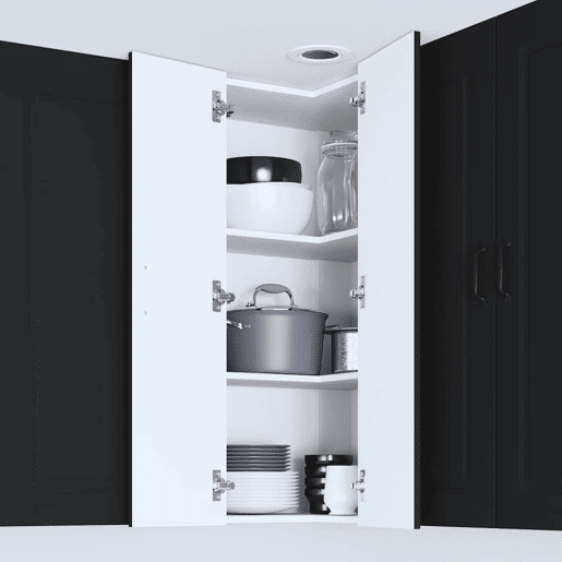 Armário de cozinha suspenso - armario de cocina colgante com porta Preto 57 x 57 x 100 cm