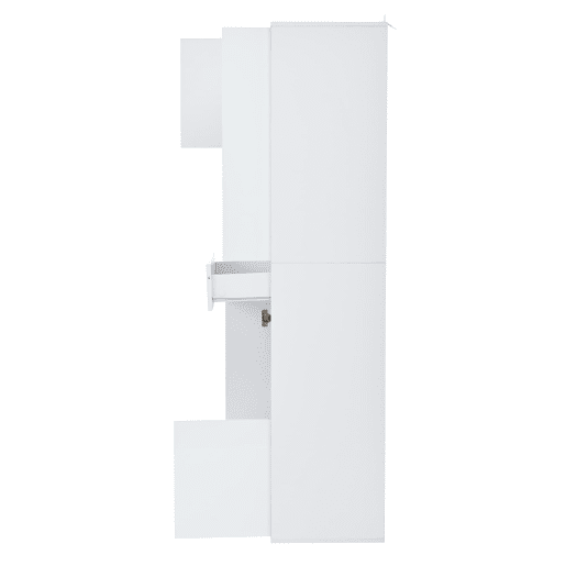 Vitrine de venda + 55x38x170 cm - 1 gaveta, 4 portas, LED, alto brilho - Branco