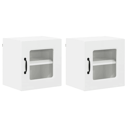 Lote de 2 Armários de cozinha suspendidos - Cozinha modular Colgantes Branco 40 x 31 x 40 cm