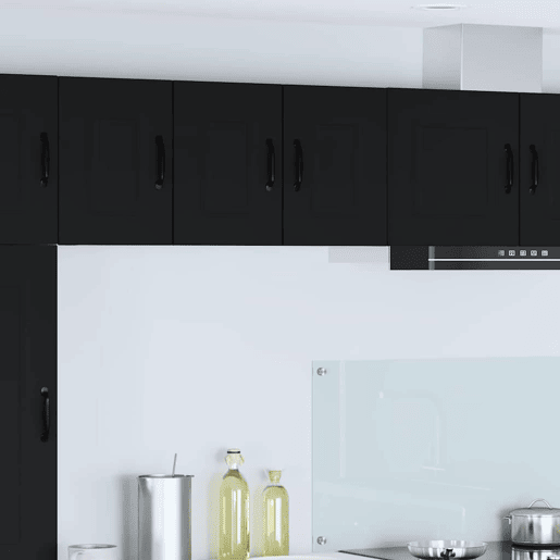 Lote de 2 Armários de cozinha suspendidos - Cozinha modular Colgantes Preto 30 x 31 x 40 cm