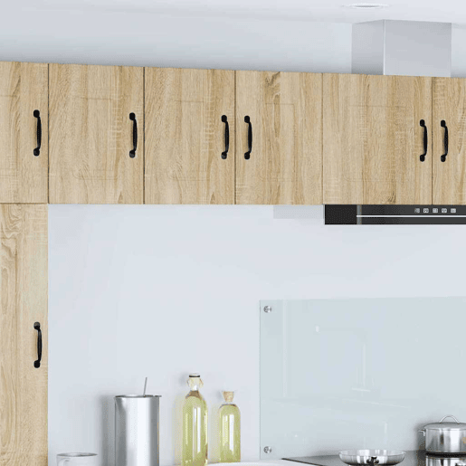 Lote de 2 Armários de cozinha suspendidos - Cozinha modular Colgantes com porta Carvalho Sonoma