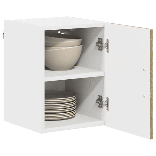 Lote de 2 Armários de cozinha suspendidos - Cozinha modular Colgantes com porta Carvalho Sonoma