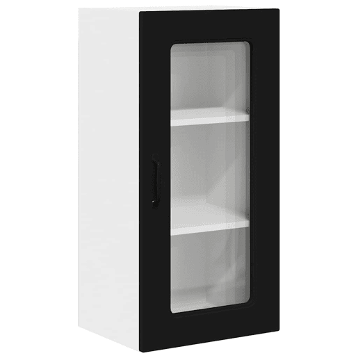 Armário de cozinha suspenso - armario de cocina colgante com porta Preto 40 x 31 x 80 cm