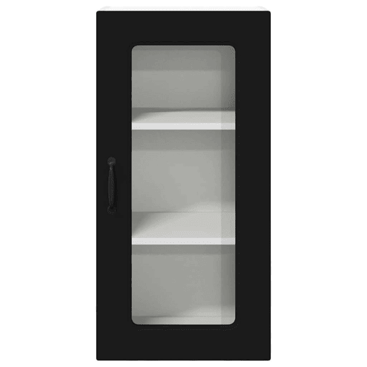 Armário de cozinha suspenso - armario de cocina colgante com porta Preto 40 x 31 x 80 cm