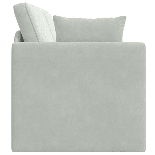 Sofá-cama de chão Cinzento-claro 213 x 70 x 77 cm Veludo
