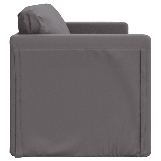 Sofá-cama, Sofá conversível sem pés 112x174x55 cm couro artificial cinzento