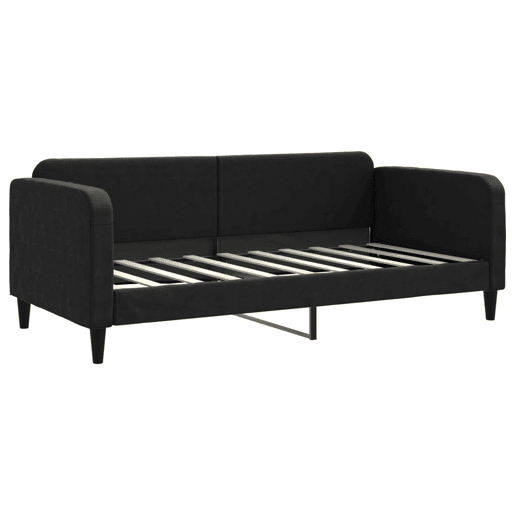 Sofá-cama, Sofá conversível com gavetão 90x190 cm tecido preto