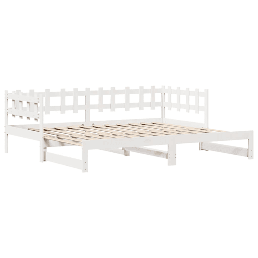 Sofá-cama, Sofá conversível com gavetão e gavetas sem colchão 90x200 cm branco