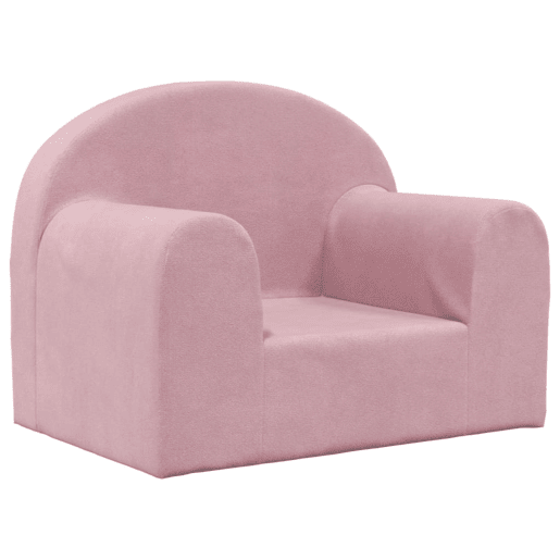 Sofá infantil, Sofá para criança pelúcia macia rosa