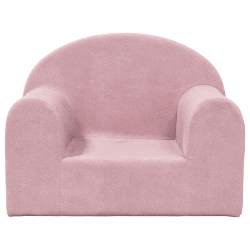 Sofá infantil, Sofá para criança pelúcia macia rosa