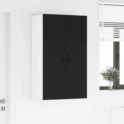 Armário de cozinha suspenso - armario de cocina colgante com porta Preto 60 x 31 x 100 cm