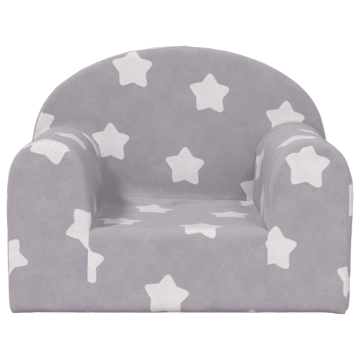 Sofá infantil, Sofá para criança c estrelas pelúcia macia cinzento-claro