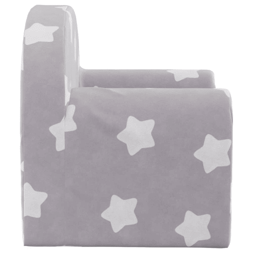 Sofá infantil, Sofá para criança c estrelas pelúcia macia cinzento-claro