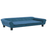 Sofá infantil, Sofá para criança 100x50x26 cm veludo azul