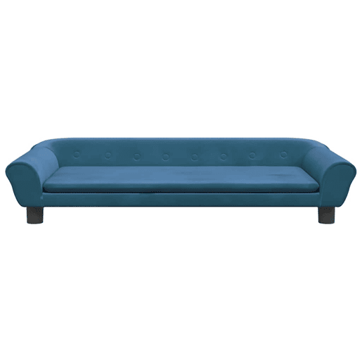 Sofá infantil, Sofá para criança 100x50x26 cm veludo azul