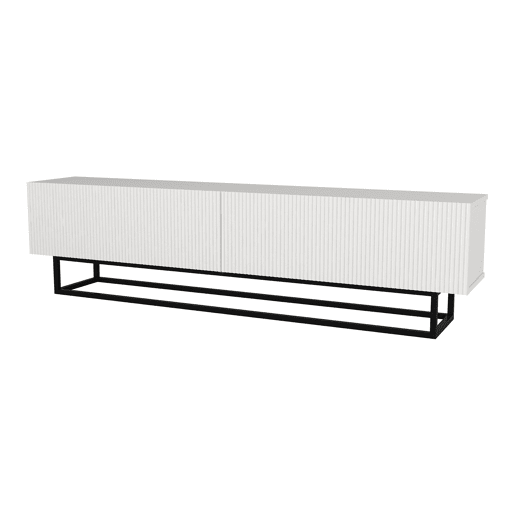 Móvel de TV Verpsboga 2 portas base curta 180x32x47 cm - Branco en.casa