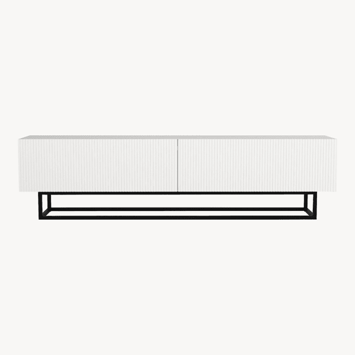 Móvel de TV Verpsboga 2 portas base curta 180x32x47 cm - Branco en.casa