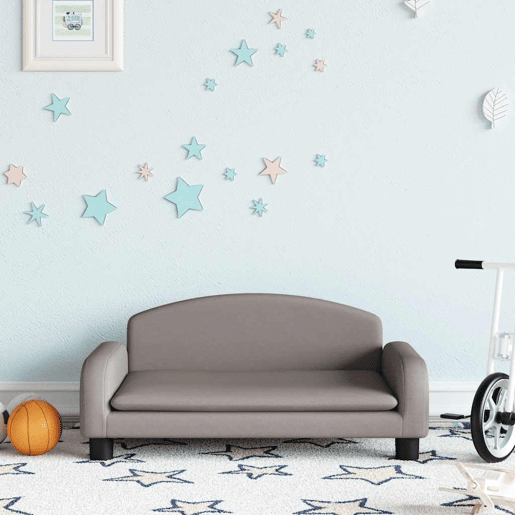 Sofá infantil, Sofá para criança 70x45x30 cm tecido cinzento-acastanhado