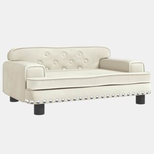 Sofá infantil, Sofá para criança 70x45x30 cm veludo cor creme