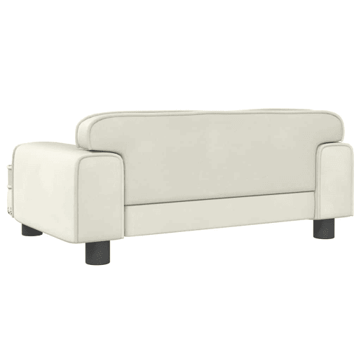 Sofá infantil, Sofá para criança 70x45x30 cm veludo cor creme