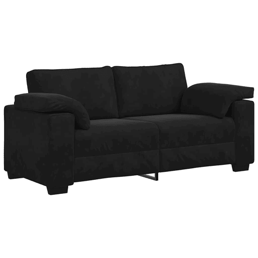 Sofá-luvas, Sofá fixo 140 cm veludo preto Sofá-luvas, Sofá fixo 140 cm veludo preto