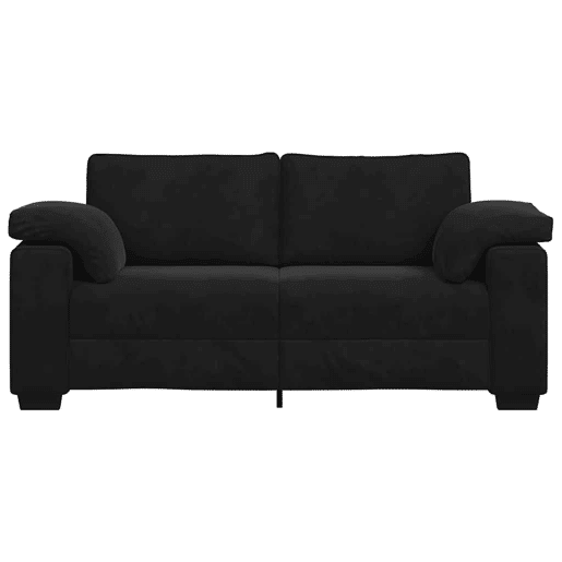 Sofá-luvas, Sofá fixo 140 cm veludo preto Sofá-luvas, Sofá fixo 140 cm veludo preto