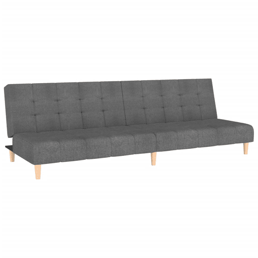 Sofá-cama, Sofá conversível de 2 lugares tecido cinzento-claro
