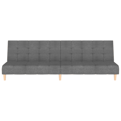 Sofá-cama, Sofá conversível de 2 lugares tecido cinzento-claro
