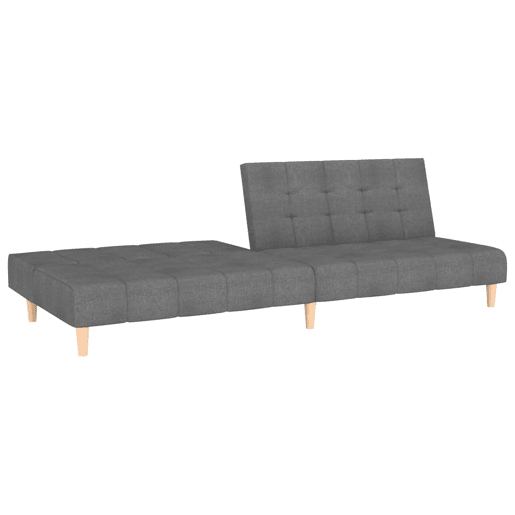 Sofá-cama, Sofá conversível de 2 lugares tecido cinzento-claro