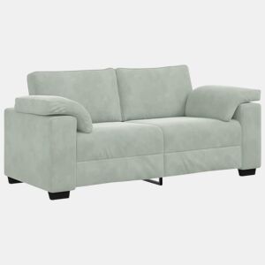 Sofá-luvas, Sofá fixo 140 cm veludo cinzento-claro