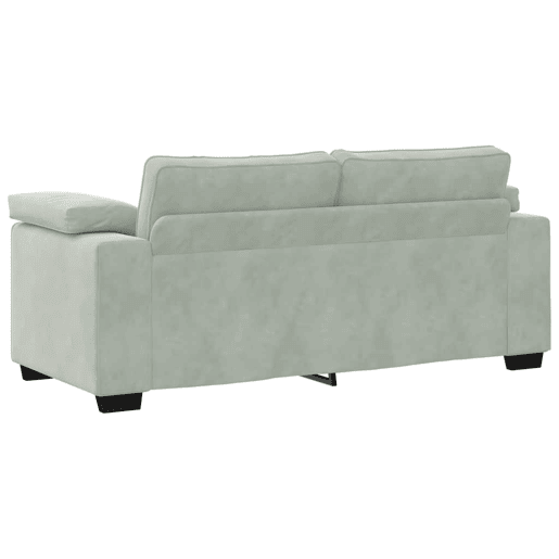 Sofá-luvas, Sofá fixo 140 cm veludo cinzento-claro