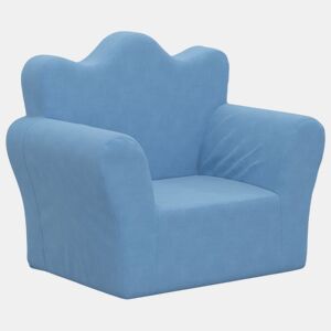 Sofá infantil, Sofá para criança pelúcia macia azul