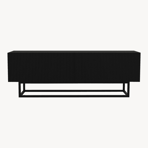 Móvel de TV Verpsboga 2 portas base curta 135x32x47 cm - Preto en.casa
