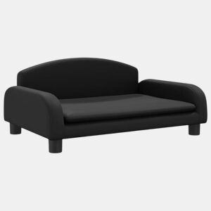 Sofá infantil, Sofá para criança 70x45x30 cm couro artificial preto