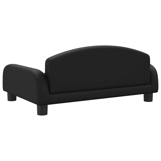 Sofá infantil, Sofá para criança 70x45x30 cm couro artificial preto