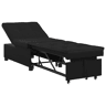 Sofá-cama, Sofá conversível com almofada Preto 67 x 194 x 82 cm Contraplacado