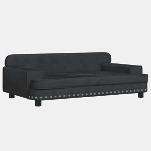Sofá infantil, Sofá para criança 90x53x30 cm veludo preto