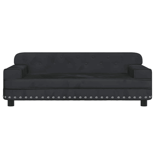 Sofá infantil, Sofá para criança 90x53x30 cm veludo preto Sofá infantil, Sofá para criança 90x53x30 cm veludo preto
