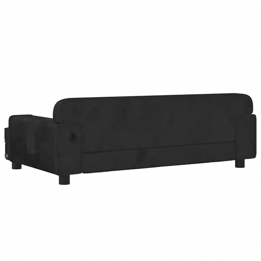 Sofá infantil, Sofá para criança 90x53x30 cm veludo preto Sofá infantil, Sofá para criança 90x53x30 cm veludo preto