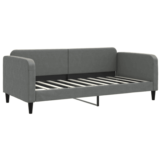 Sofá-cama, Sofá conversível com gavetão 90x190 cm tecido cinzento-escuro