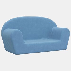 Sofá infantil, Sofá para criança de 2 lugares pelúcia macia azul