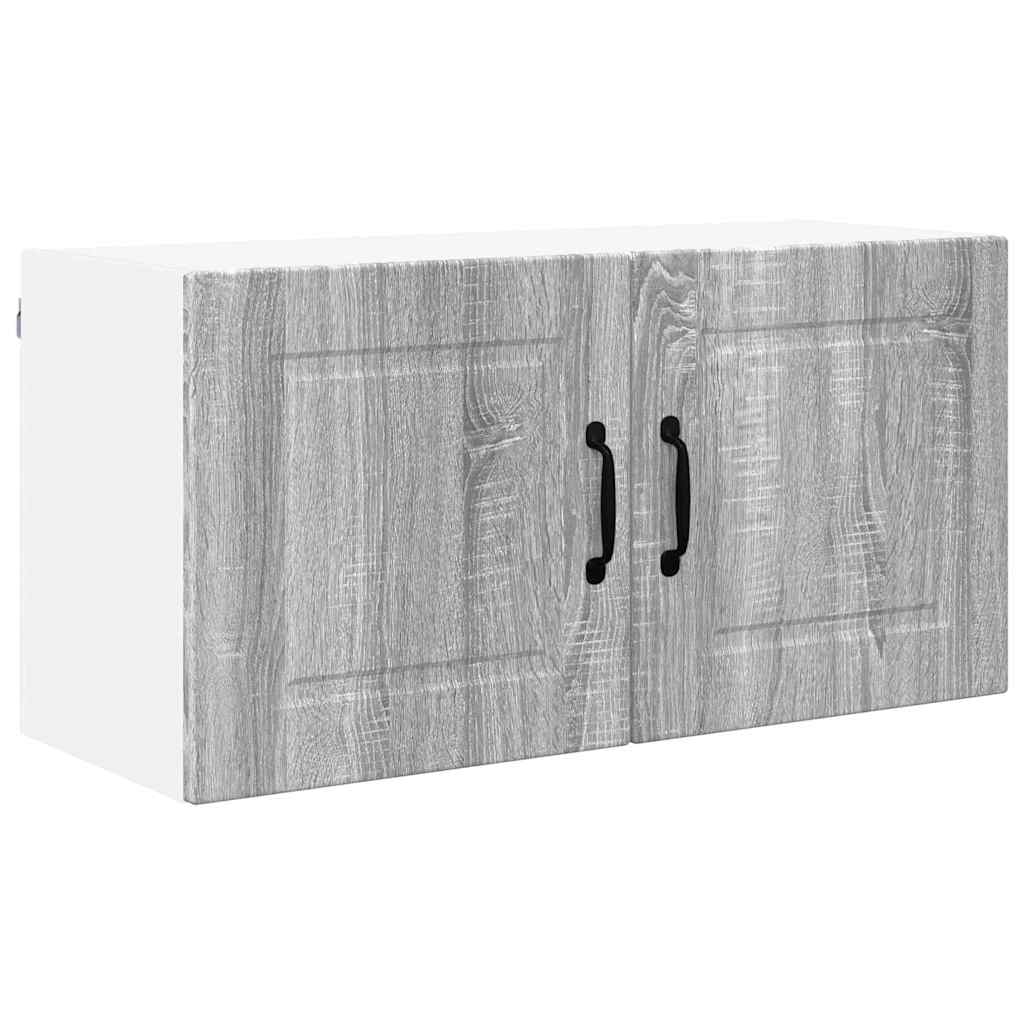 Armario de cocina de pared - Mueble cocina 80 Roble/ Gris