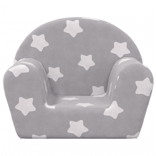 Sofá infantil, Sofá para criança c estrelas pelúcia macia cinzento-claro