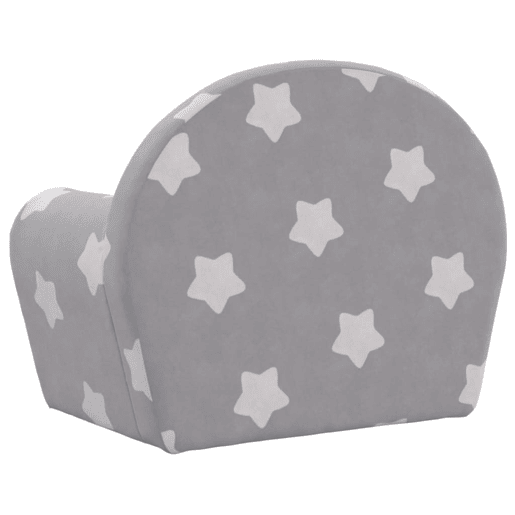 Sofá infantil, Sofá para criança c estrelas pelúcia macia cinzento-claro