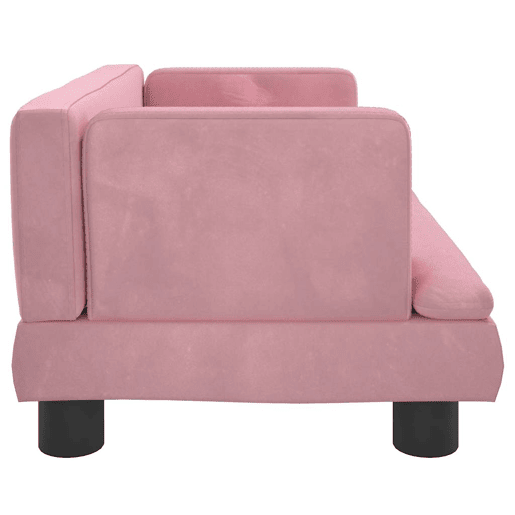 Sofá infantil, Sofá para criança 60x40x30 cm veludo rosa Sofá infantil, Sofá para criança 60x40x30 cm veludo rosa