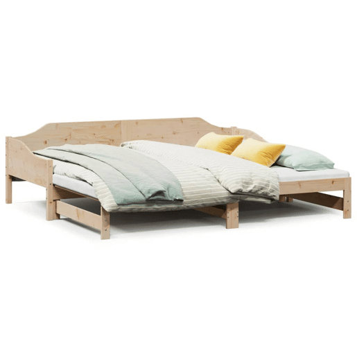Sofá-cama, Sofá conversível com gavetão 90x190 cm madeira de pinho maciça