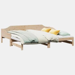 Sofá-cama, Sofá conversível com gavetão 90x190 cm madeira de pinho maciça