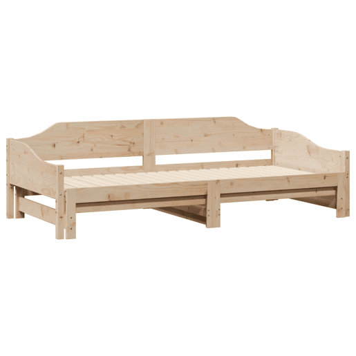 Sofá-cama, Sofá conversível com gavetão 90x190 cm madeira de pinho maciça