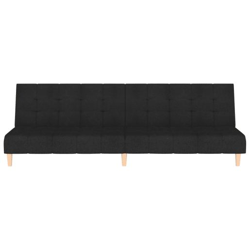 Sofá-cama, Sofá conversível de 2 lugares tecido preto Sofá-cama, Sofá conversível de 2 lugares tecido preto