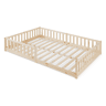 Cama para crianças Tanna Montessori 140x200cm pinho Natural en.casa